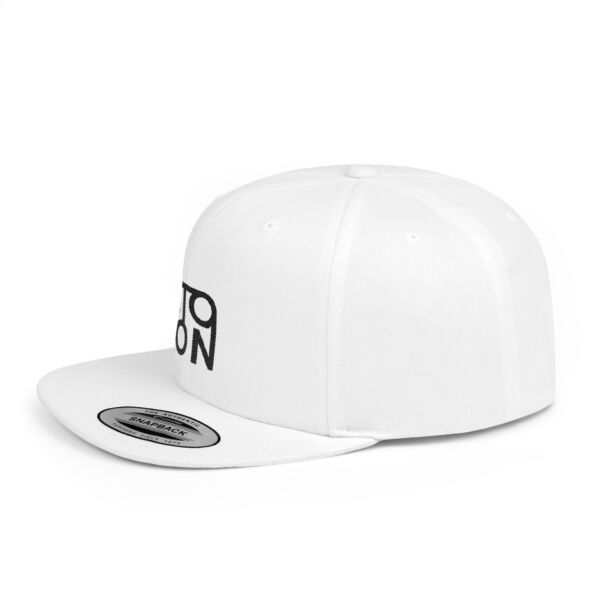 iToon Flat Bill Snapback Hat - Modern Minimalist Design - Image 3