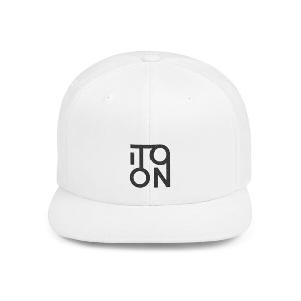 iToon Flat Bill Snapback Hat - Modern Minimalist Design